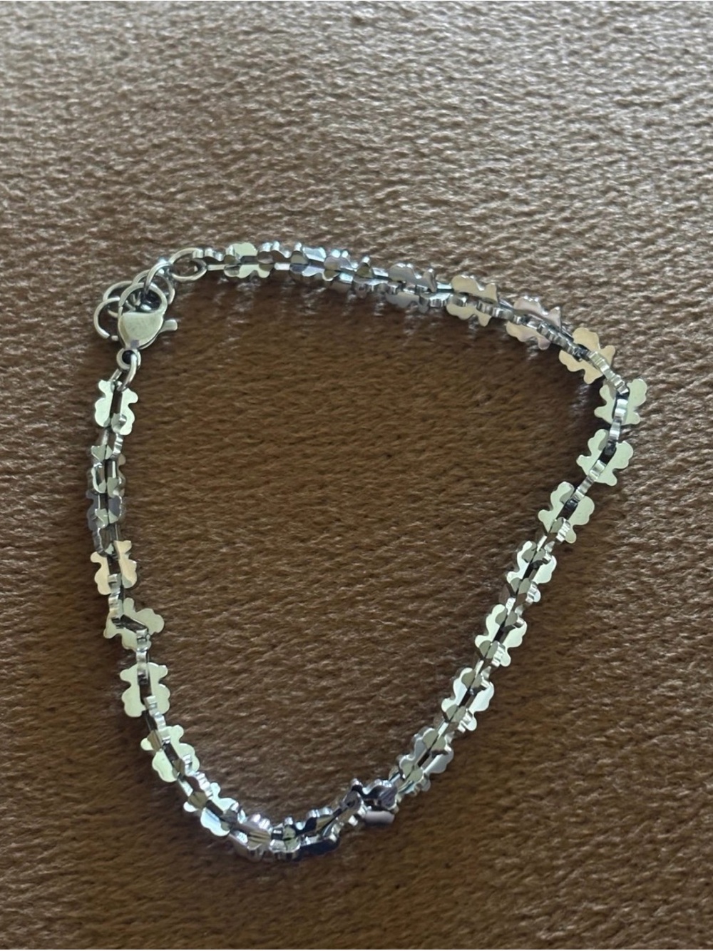PULSERA CADENA DE ACERO CON MOTIVOS OSO CARRUSEL